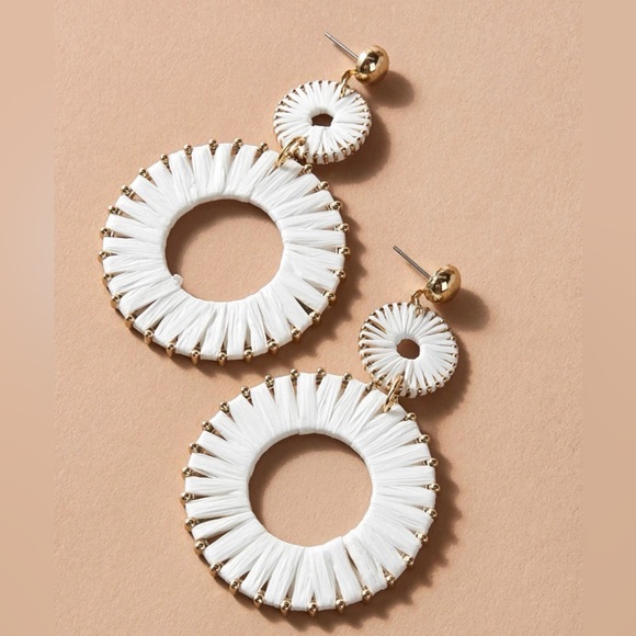 ❤️White Round Drop Earrings - Picture 5 of 5